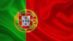 Portuguese Flag, three dimensional render, satin texture